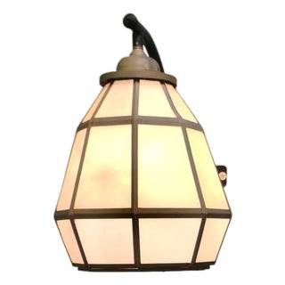 Large Brass Octagonal Wall Lantern, 1960 For Sale