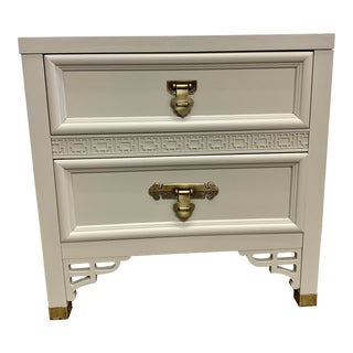 1970s Vintage Shangri La Night Chest in Shoji White For Sale
