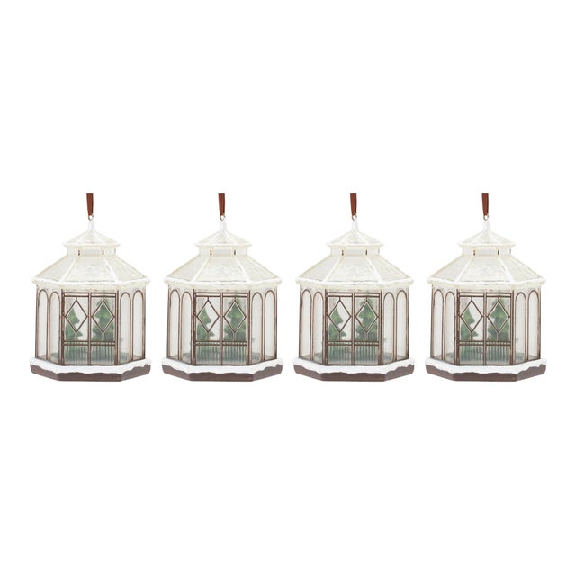 Contemporary Winter Gazebo Ornament (Set of 4) For Sale - Image 3 of 3