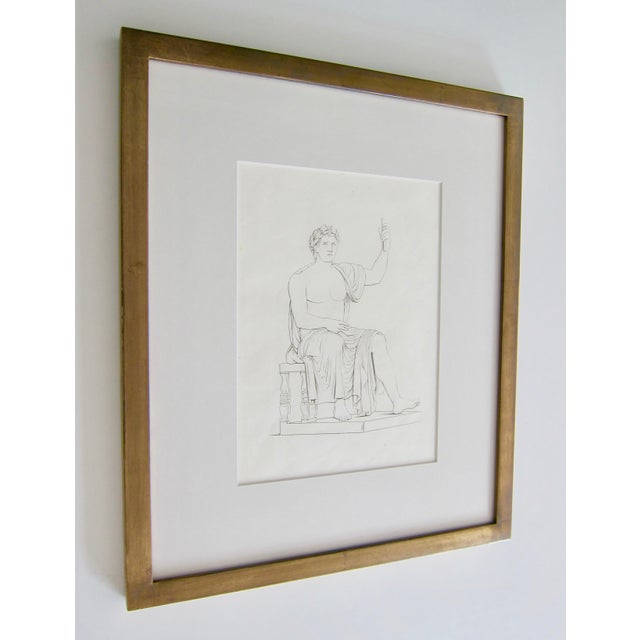 Roman Figures, 1800s, Engravings, Framed, Set of 6 For Sale - Image 5 of 7