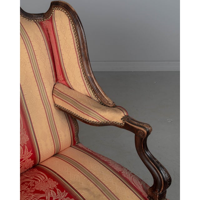 19th Century Louis XV Style Wingback Fauteuil or Armchair For Sale - Image 11 of 13