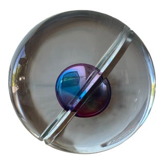 1960s Livio Seguso for Oggetti Glass Orb Sculpture For Sale