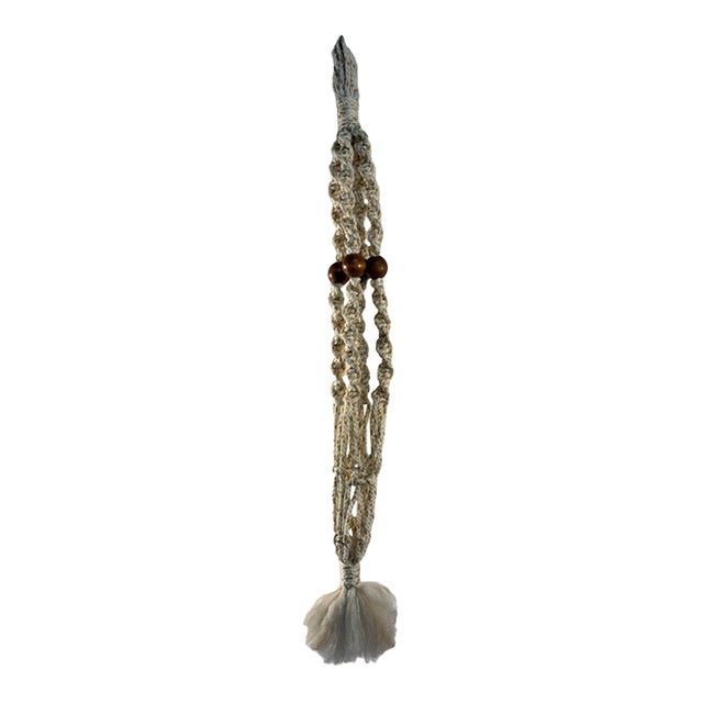Vintage Macrame Hanging Plant Holder For Sale