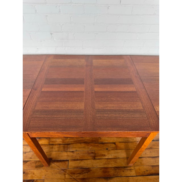 Mid-Century Modern 1960s Danish Teak MCM Extendable Dining Room Table - Made in Denmark For Sale - Image 3 of 12