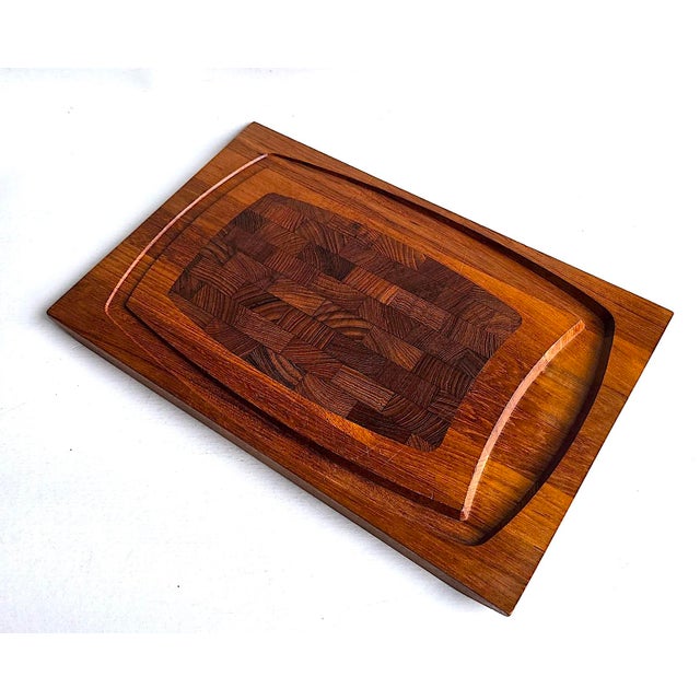 1960s 1960s Danish Teak Wood Carving/Charcuterie Board by Esa Denmark For Sale - Image 5 of 16
