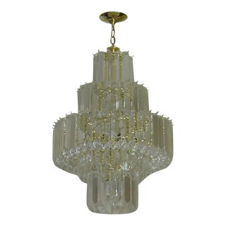1960s Lucite Modern 7-Tier Chandelier For Sale