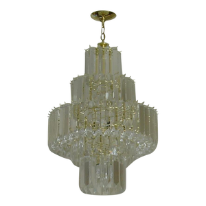 1960s Lucite Modern 7-Tier Chandelier