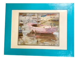 Late 20th Century Framed Sailing Boat Nautical Print