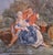 18th Century French Rococo Pastoral Courtship Painting in Gray Frame For Sale - Image 4 of 9