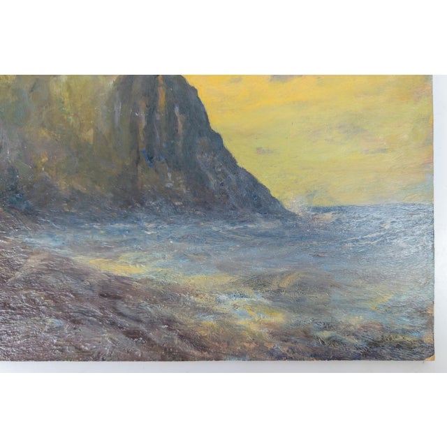 1900 - 1909 Early 20th Century American Impressionist California or Canadian Pacific Landscape Painting For Sale - Image 5 of 12