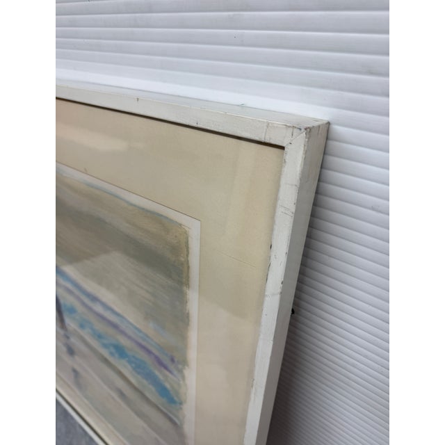 Circa 1985 Larry Welden BeachWalk Watercolor, Framed For Sale - Image 9 of 12