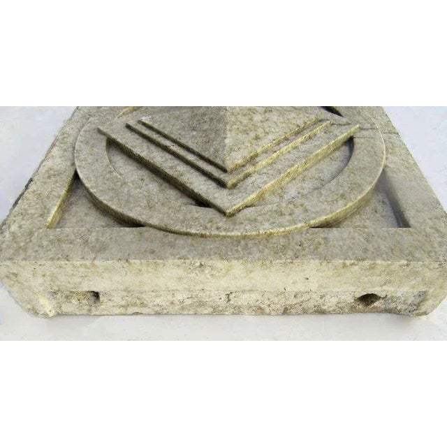 Large glazed terra cotta square building fragment from Denver Pottery Works C.1900 21" x 4 1/2' x 19 1/2"