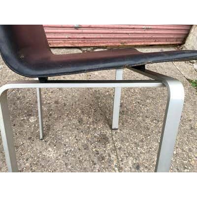 Jorgen Hoj for Johannes Hansen Aluminum and Leather Chairs 1962 For Sale - Image 9 of 12
