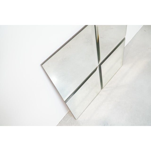 Square Glass Art Mirror by Michel Martens, Belgium, 1970s For Sale - Image 4 of 14