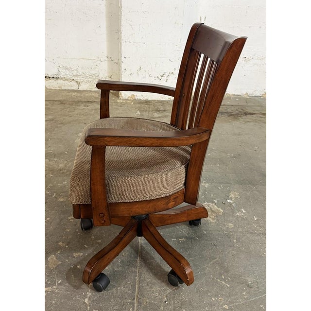 Wood Riverside Furniture Traditional Wood Swivel Desk Chair For Sale - Image 7 of 13