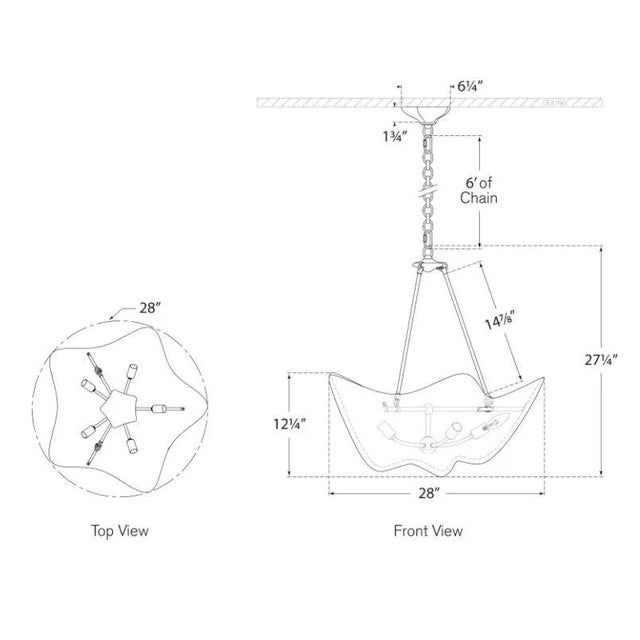 Modern AERIN for Visual Comfort Signature Cosima Medium Chandelier in Hand-Rubbed Antique Brass with Plaster White Shade For Sale - Image 3 of 3