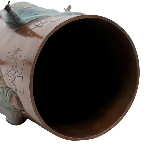 Metal Erté, Fantasy, Cold Painted Bronze Vase, Signed Edition of 275, Art Deco, 1985 For Sale - Image 7 of 7