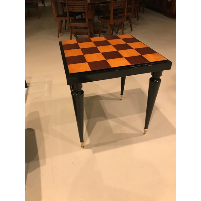 1940s French Art Deco Ebony Game Table or Centre Table For Sale - Image 10 of 11