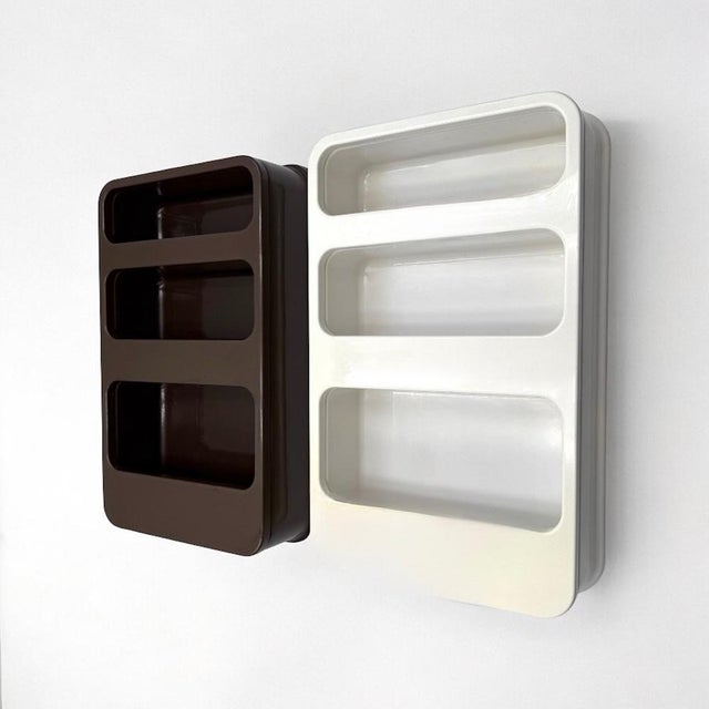 Plastra Modular Wall Shelves attributed to Jean-Lin Viaud for Prisunic, France 1970s, Set of 2 For Sale - Image 6 of 18