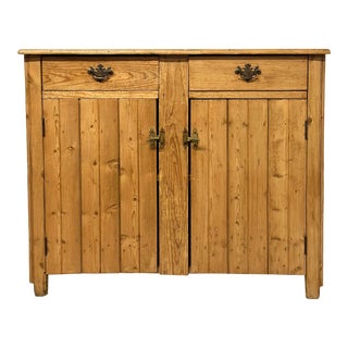19th Century English Pine Cabinet For Sale