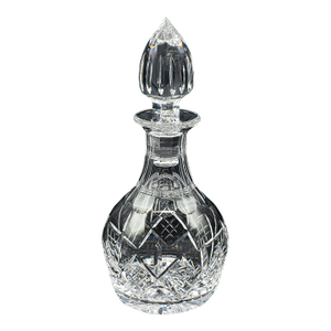Vintage Brandy Decanter, English Cut Glass Spirit Vessel, Mid 20th Century, 1950
