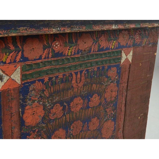 Antique Wooden Trunk, 1913 For Sale - Image 6 of 8
