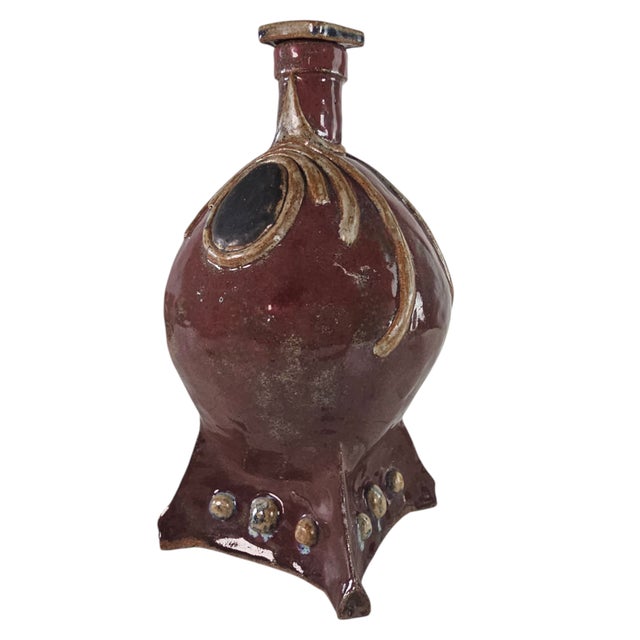 Mid-20th Century American Studio Pottery Sculptural Lidded Vessel, 11.75 Inch For Sale - Image 4 of 14
