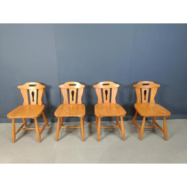 Mid-Century Brutalist Dining Chairs, 1960s, Set of 4 For Sale - Image 11 of 12