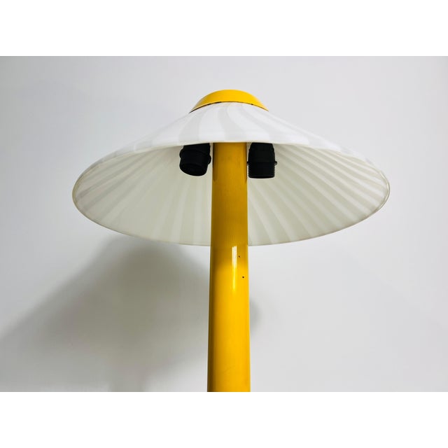 Heavy Yellow Metal and Glass Table Lamp, 1960s, Italy For Sale - Image 11 of 12