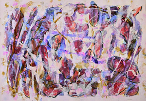 Maurizio Gracceva, Incontrarsi, 2024, Mixed Media Drawing on Paper