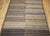 Textile Antique Uzbek Tribal Soumak Kilim, Flat-Woven Wool, Stripe Pattern, Earth Tones, 5x8 For Sale - Image 7 of 14