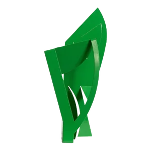 Original Green Abstract Geometric Sculpture by Ken Bentley