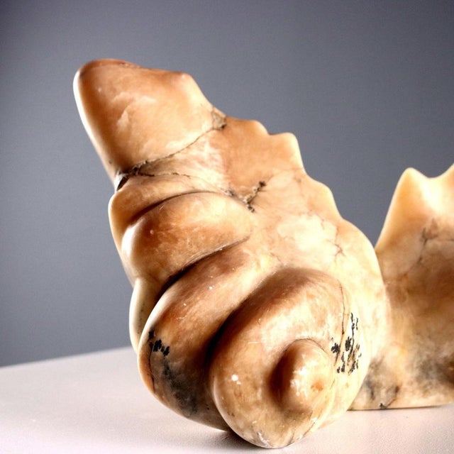 Alabaster Centerpiece in Shell Shape For Sale - Image 6 of 9