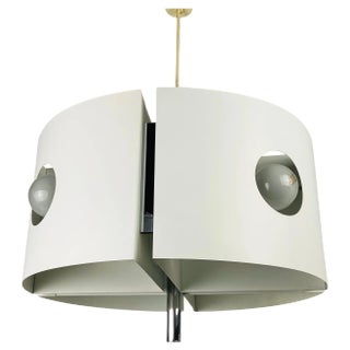 White Pendant Lamp by Klaus Hempel for Kaiser Leuchten, 1970s For Sale