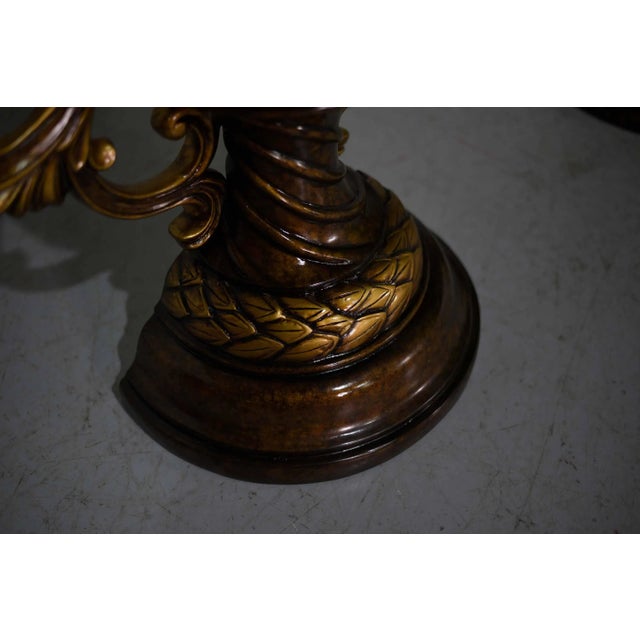 Vintage Contemporary Classical Urn Amphora Decorative Bronze Effect Planters - a Pair For Sale - Image 11 of 13