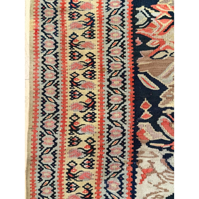 Persian Senneh Rug c.1900, Fine Wool Pile on Silk Foundation Multi-Color Allover For Sale - Image 11 of 18