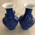 Asian Mid 20th Century Asian Cobalt Vases With Crawling Dragon Detail - a Pair For Sale - Image 3 of 8