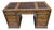 Sligh Walnut Faux Bamboo and Stenciled Leather Top Insert Executive Desk For Sale