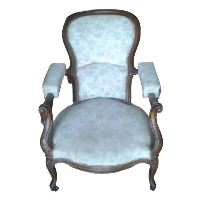Set of 19th Century Voltaire Armchairs in Walnut, France For Sale