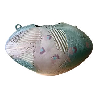 Large Signed Markiewicz Studio Pottery Sculptural Vessel, 15 Inches Wide For Sale