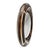 Coffee "Sparrow" Convex Wall Mirror With Bronze Details, Handcrafted For Sale - Image 8 of 9