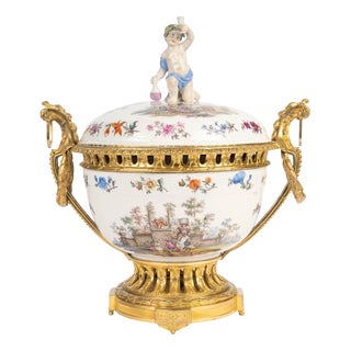 Napoleon II Porcelain Perfume Burner, Berlin, 19th Century For Sale