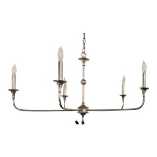 Currey & Company Modern Silver Finished Nottaway Chandelier For Sale