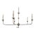 Currey & Company Modern Silver Finished Nottaway Chandelier For Sale