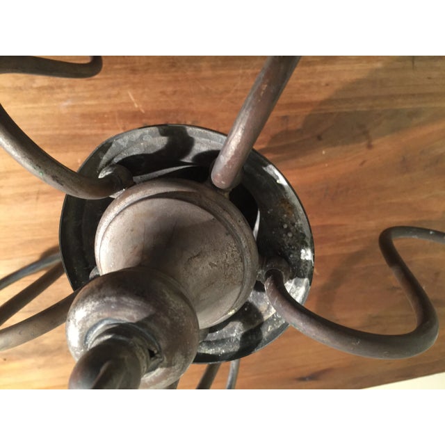 Antique Colonial Williamsburg Style Candle Chandelier For Sale - Image 10 of 12