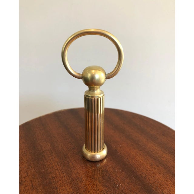 Neoclassical Circa 1940 French Neoclassical Style Three-Tier Mahogany and Brass Round Table For Sale - Image 3 of 13