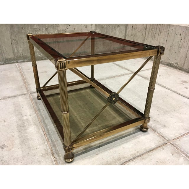 Aged Brass End Table From Mastercraft For Sale In Denver - Image 6 of 13