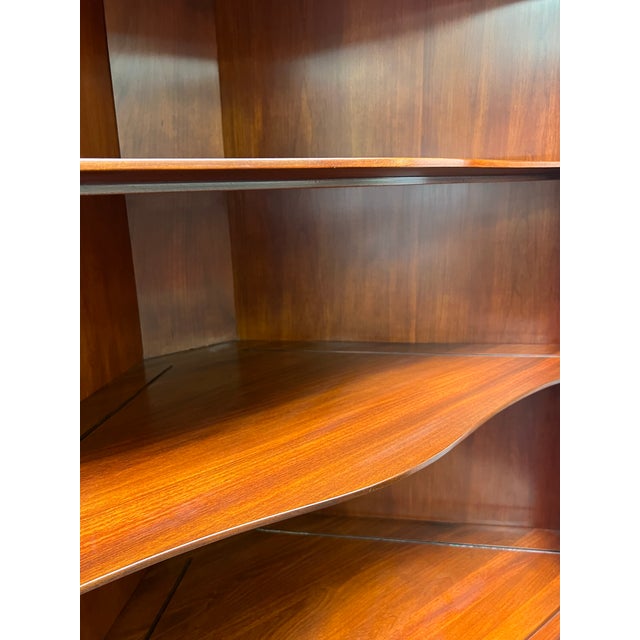 Henkel Harris Wild Black Cherry Style 1114 12 Pane Corner Cabinet For Sale - Image 9 of 11