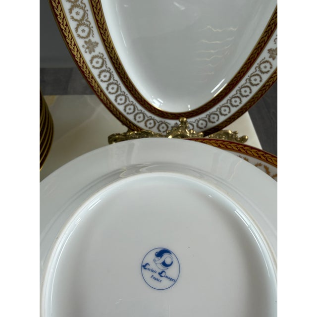 Porcelain Dinner Service by Leclaire, Limoges, 1950s, Set of 42 For Sale - Image 12 of 13