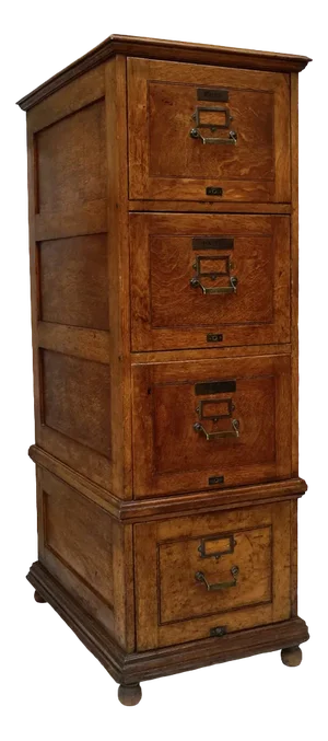 Large Oak Filing Cabinet, 1930s